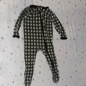 Kyte BABY Black and White Checkered Footie